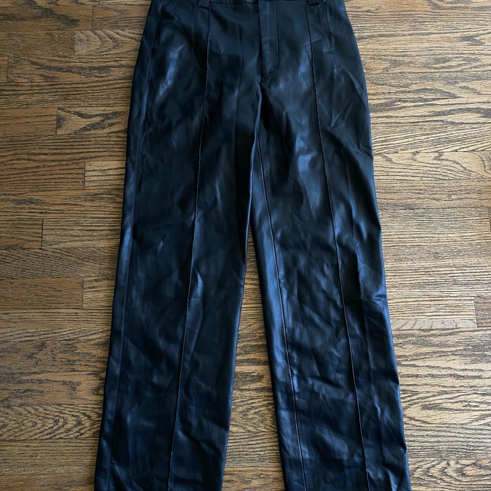 Zara Black Leather Pants